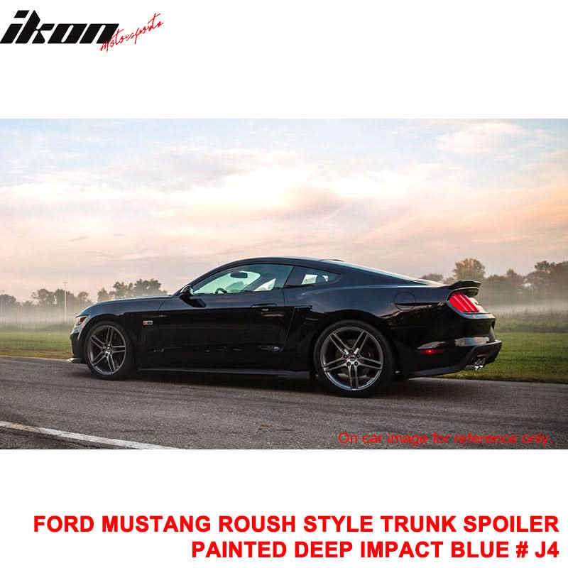 Fits 15-23 Ford Mustang Rear Spoiler Wing Deep Impact Blue Metallic