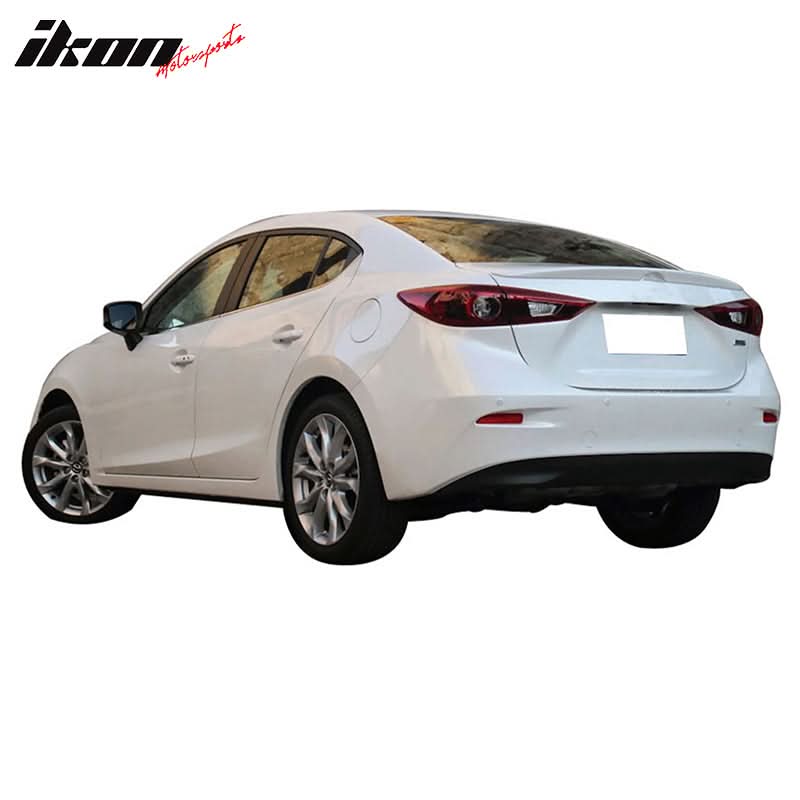 Matte Fits 14-18 Mazda 3 Mazda3 Sedan Flush Factory Trunk Spoiler
