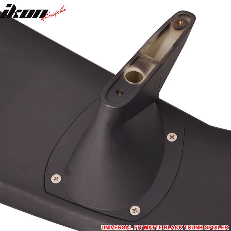 Universal Fitment 2 Post Matte Black Rear Spoiler Wing Lip Wing ABS