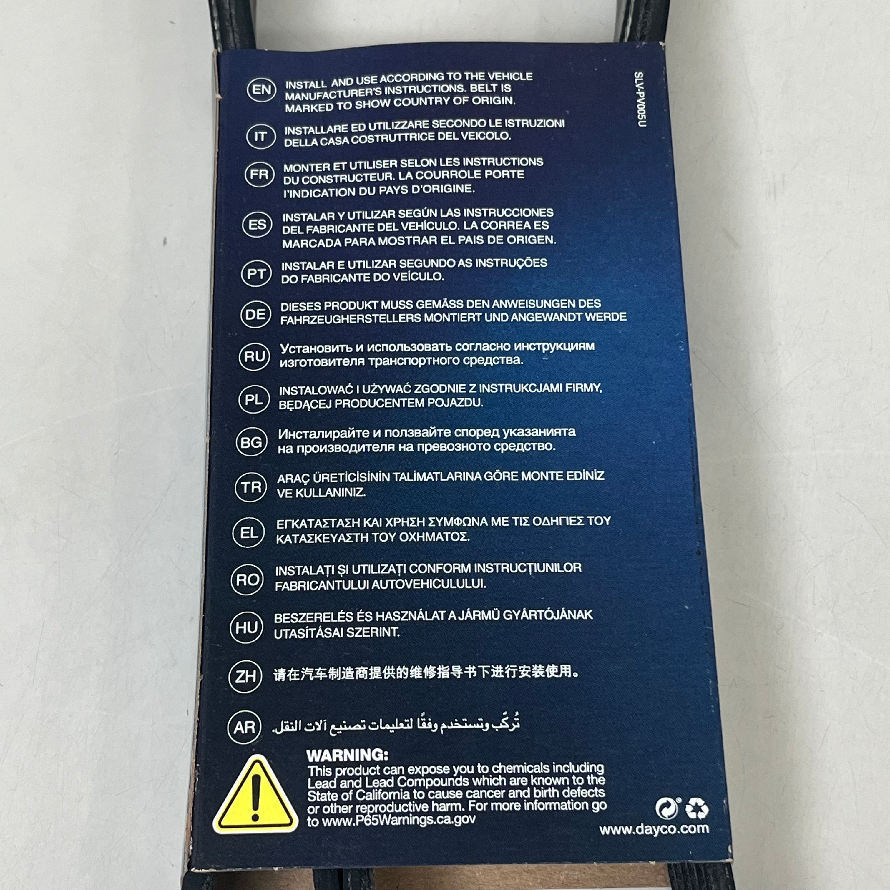 DAYCO Straight Standard Rib Poly Rib Belt EPDM Material .82" K-Section 5060550