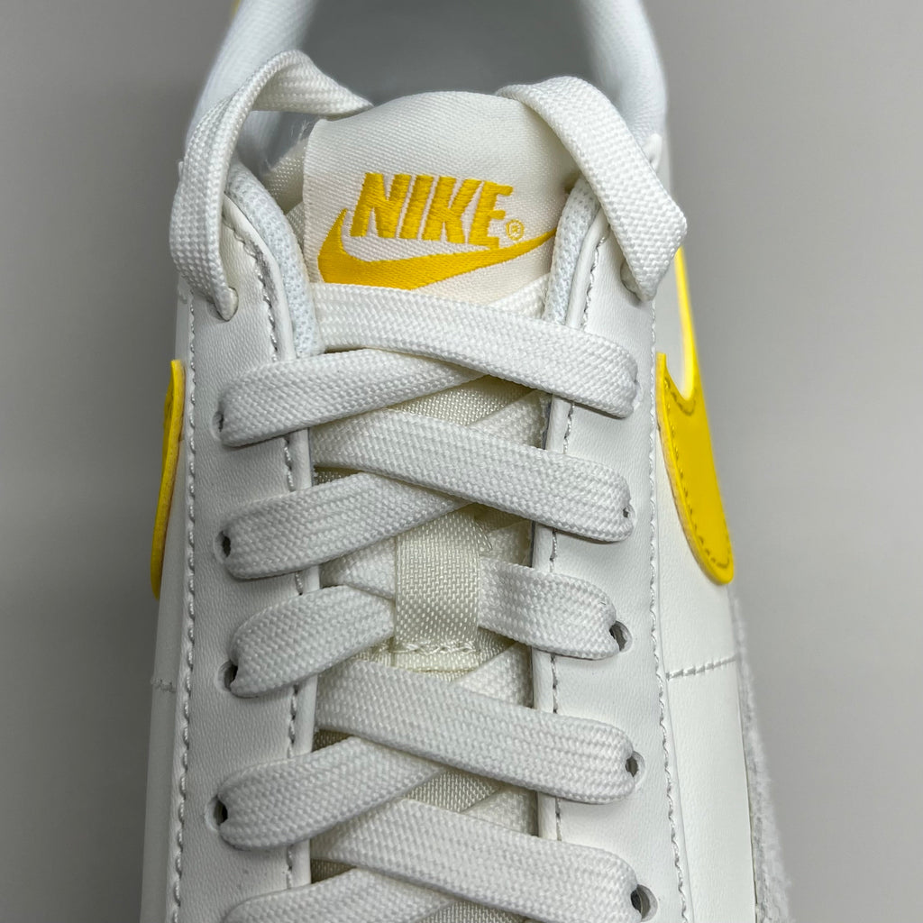 NIKE Shoes Blazer Low Cut Platform Sneaker Sz Women's 6.5 Men's 5 Yellow/Grey/White