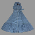 VERONICA BEARD Jeans Edwina Sleeveless Midi Dress Sz-4 Iceberg J24067101287IC