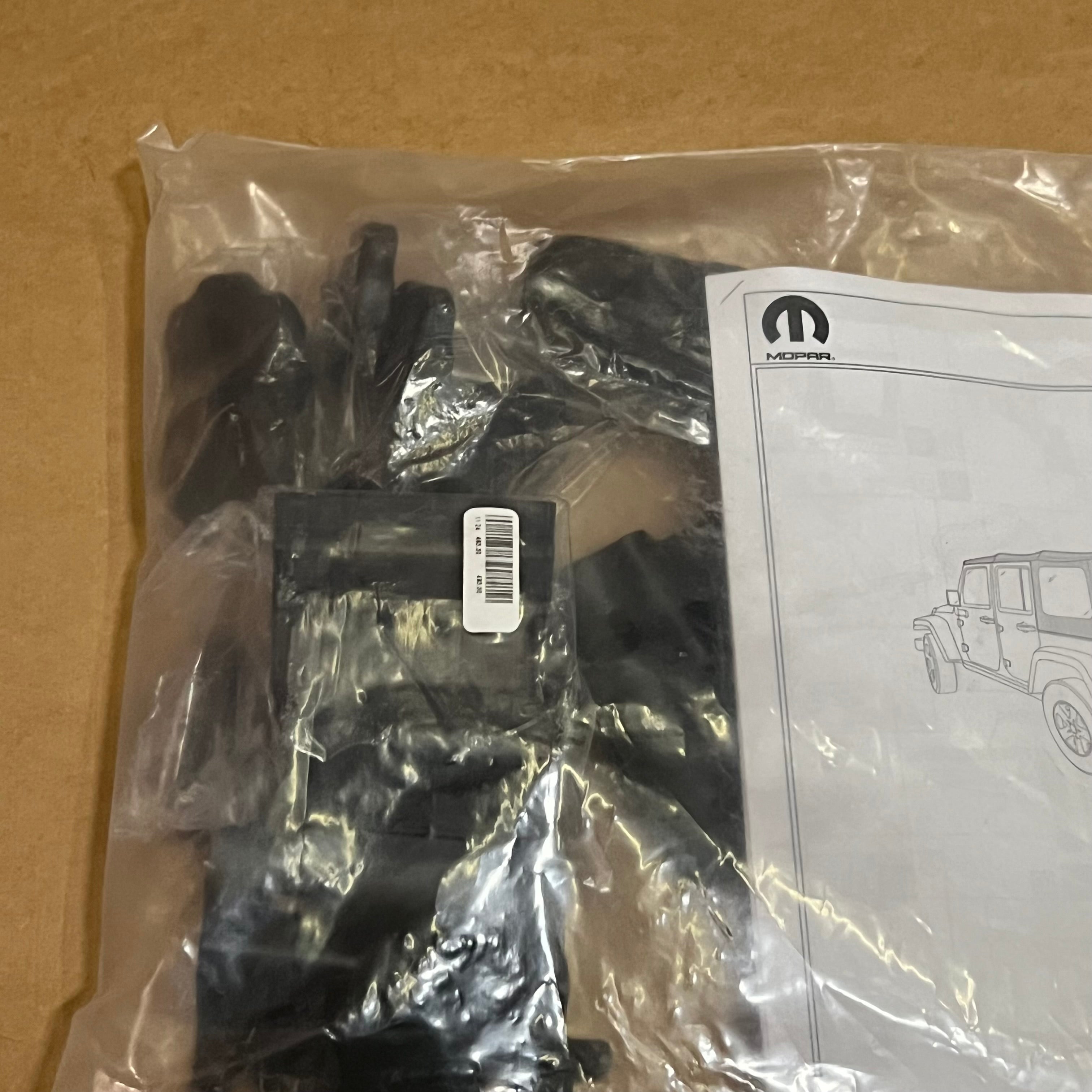 MOPAR Jeep Wrangler Soft Top Window Kit Sz 59" x 36" x 15" Black 82213651