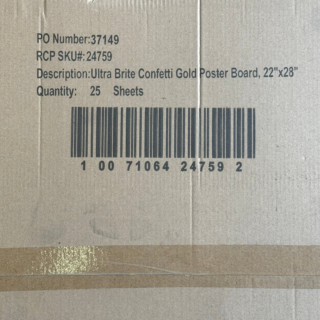 ROYAL BRITES (25 Sheets/Pk) Ultra Brite Confetti Gold Poster Board 22"x28" 24759