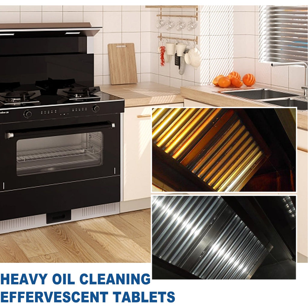Kitchen Oil Stain Cleaning Tablets Heavy Oil Dirt Stain Cleaning Effervescent Tablets Kitchen Range Hood Cooktop