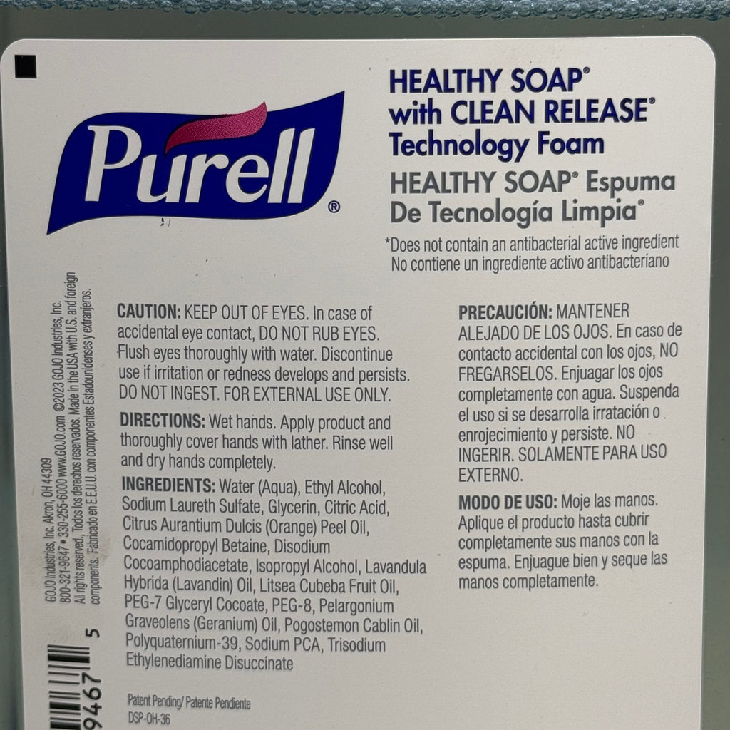 PURELL Foam Handwash Soap (2 Pack) 40.5 fl oz 8371-02 Light Blue BB 02/27