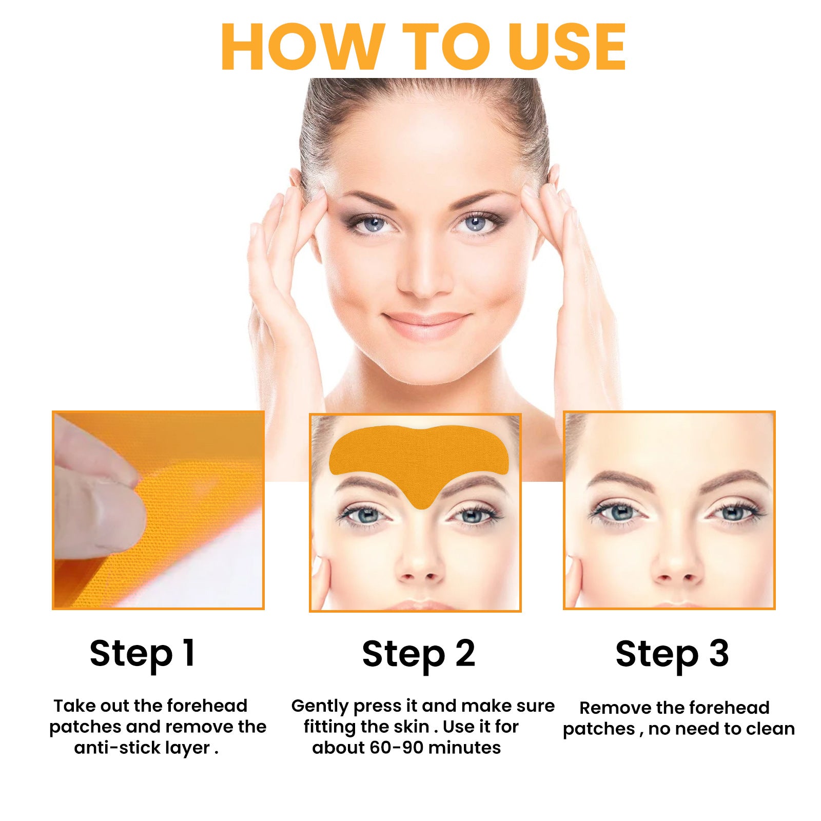 Forehead Wrinkle Patch, Lifts Lightens And Smooths Forehead Wrinkles Facial Skin Forehead Patch