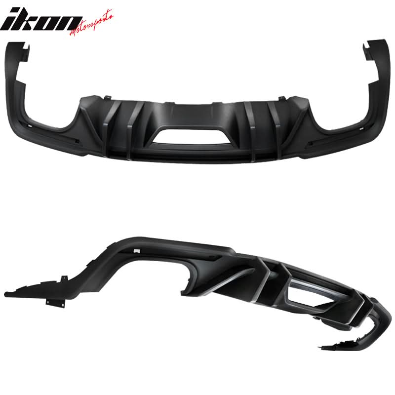 2018-2024 Ford Mustang S550 2DR Matte Black Rear Bumper Diffuser PP