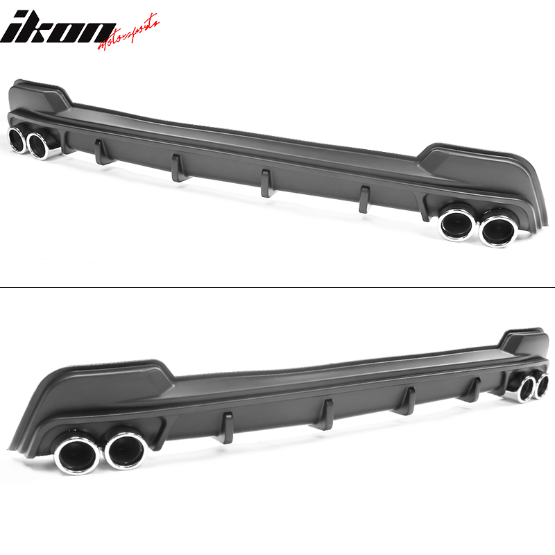 2020-2022 Toyota Corolla L LE XLE Rear Diffuser Silver Lower Trim Tips
