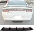 2015-2024 Dodge Charger 5 Fins Gloss Black Rear Bumper Diffuser ABS