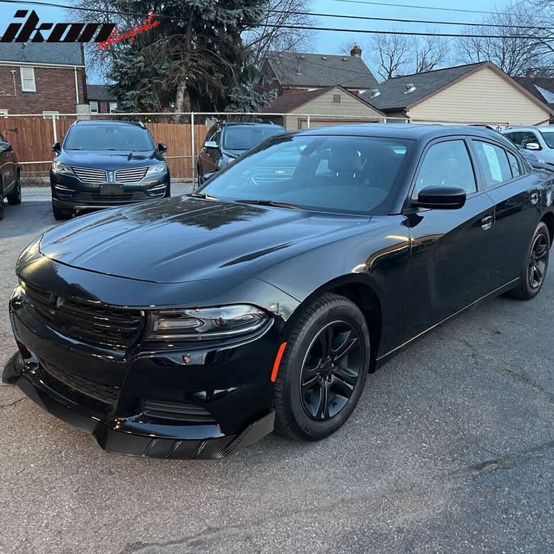 2015-2023 Dodge Charger IKON V3 Style Front Bumper Lip ABS