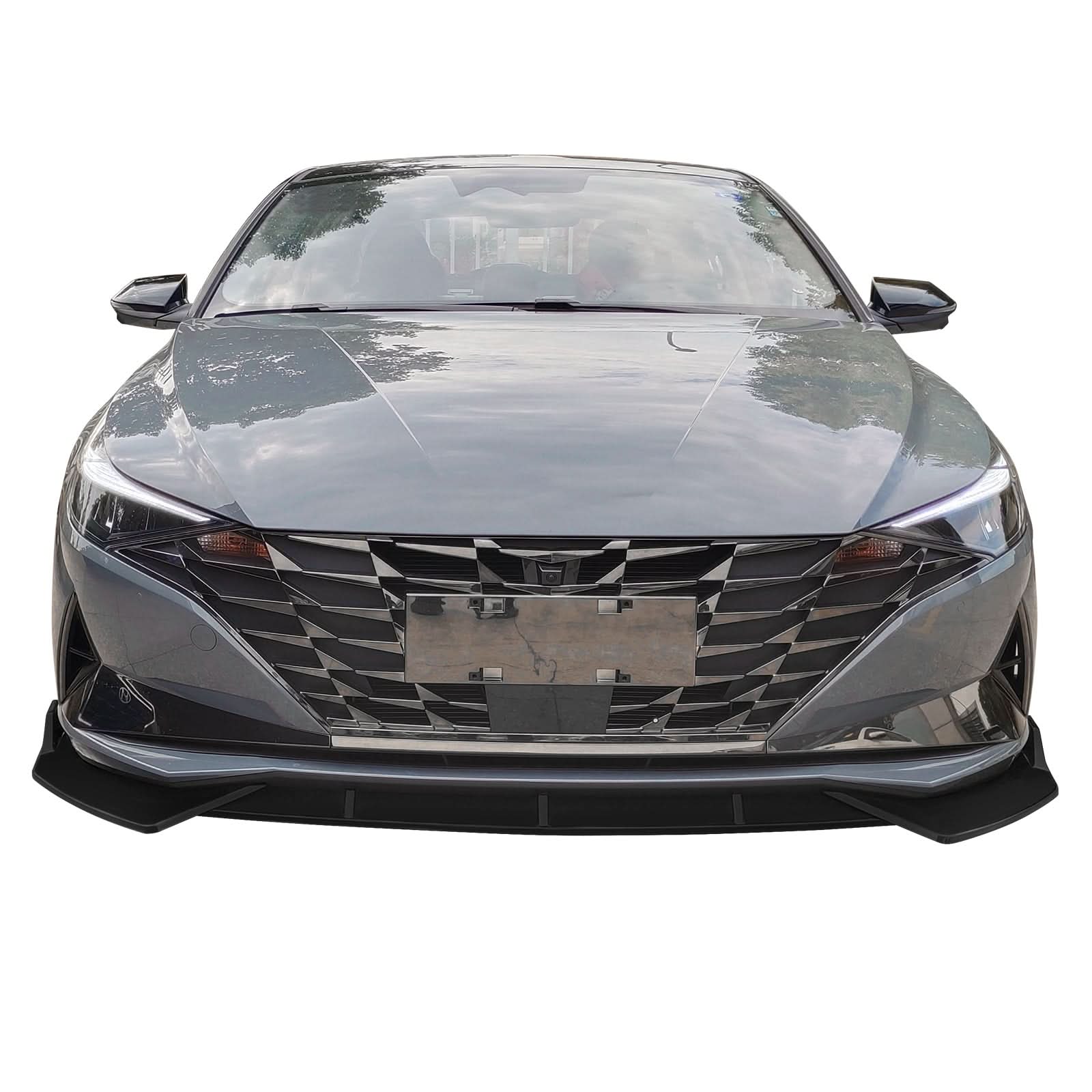 2021-2023 Hyundai Elantra 4DR Sedan Front Bumper Lip Spoiler PP 3PC