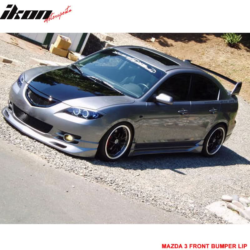 2004-2006 Mazda 3 K Style Unpainted Front Bumper Lip Chin Spoiler PU