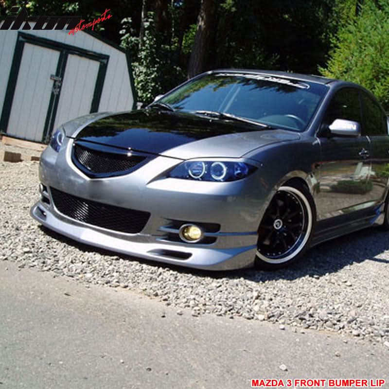 2004-2006 Mazda 3 K Style Unpainted Front Bumper Lip Chin Spoiler PU