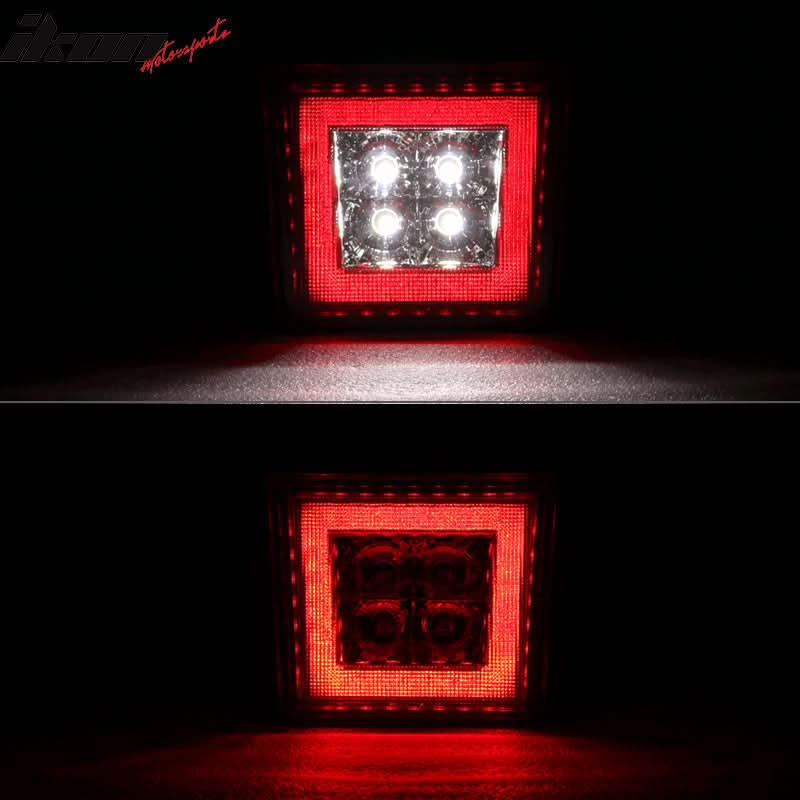 Fits 13-15 Honda Civic Mugen RR Rear Bumper Lip W/  LED Brake Light
