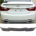 2011-2014 Hyundai Sonata IX Style Unpainted Black Rear Bumper Lip PU