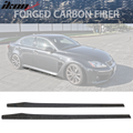 77.5" Side Skirt Extension Flat Bottom Line Lip - Forged Carbon Fiber