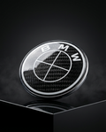 BMW Roundel Emblem Covers - Full Carbon Fiber Black and White Style V2