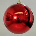 RAZ IMPORTS Shiny Ball Christmas Ornament Decor Plastic 10" Metallic Red 4214885