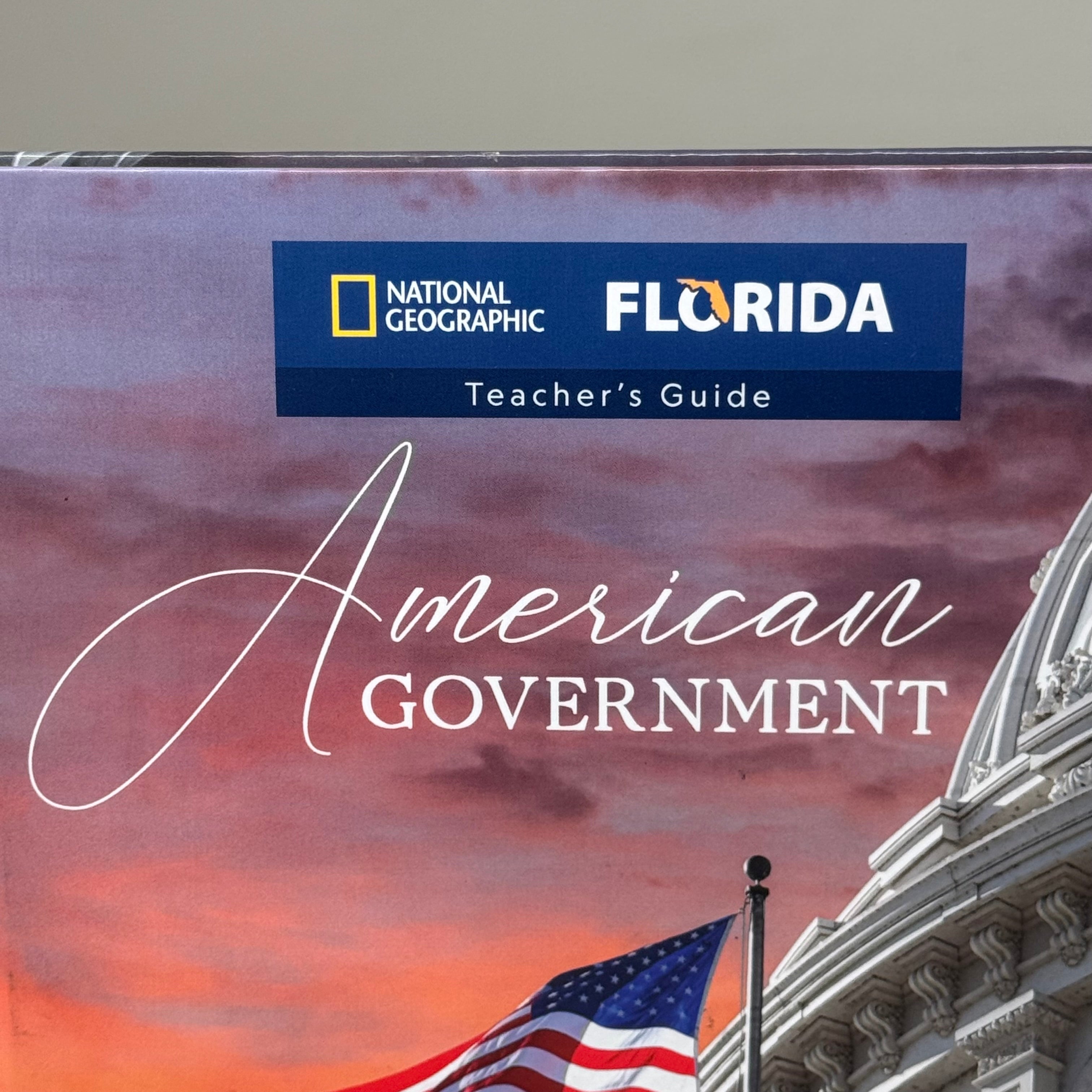 NATIONAL GEOGRAPHIC Teacher Guide American Government 2024 Florida Ed Hardcover