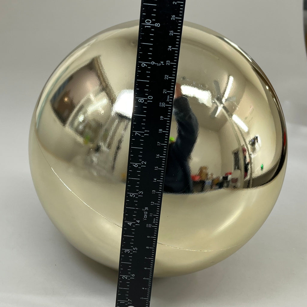 RAZ IMPORTS Shiny Ball Christmas Ornament Decor Plastic 10" Champagne 10461590