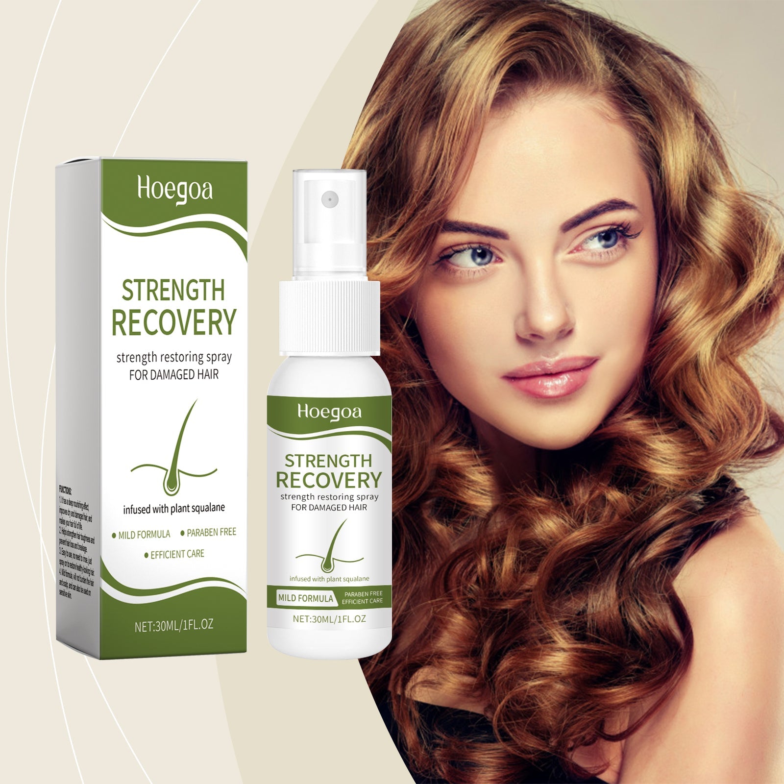 Leave-In Repair Hair Spray Nourishes Hair With Natural, Fluffy, Silky And Glossy Leave-In Hair Spray