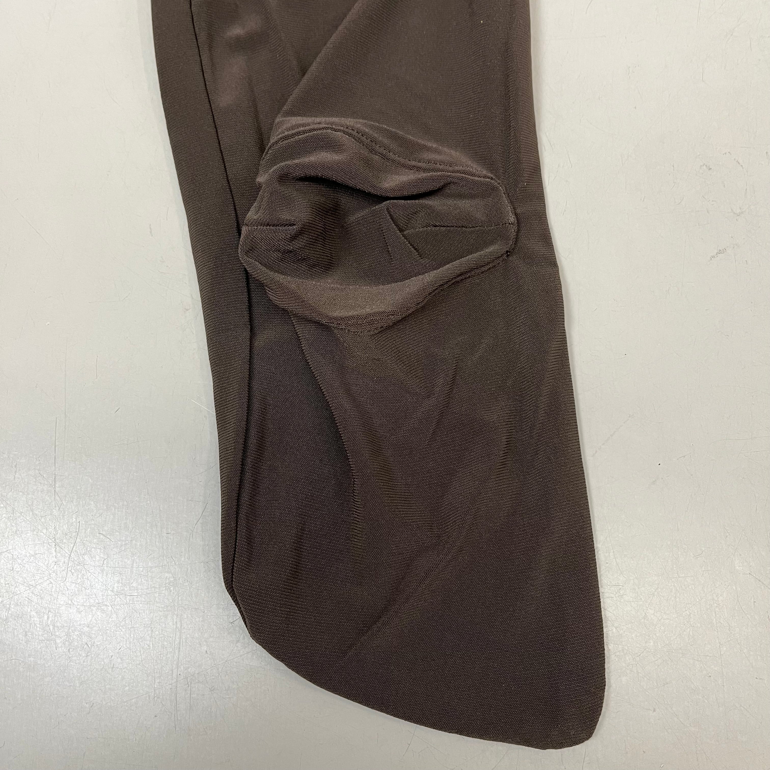 NORMA KAMALI Sleeveless Catsuit w/ Footsie Hidden Zip Women's Sz XXS/32 Chocolate