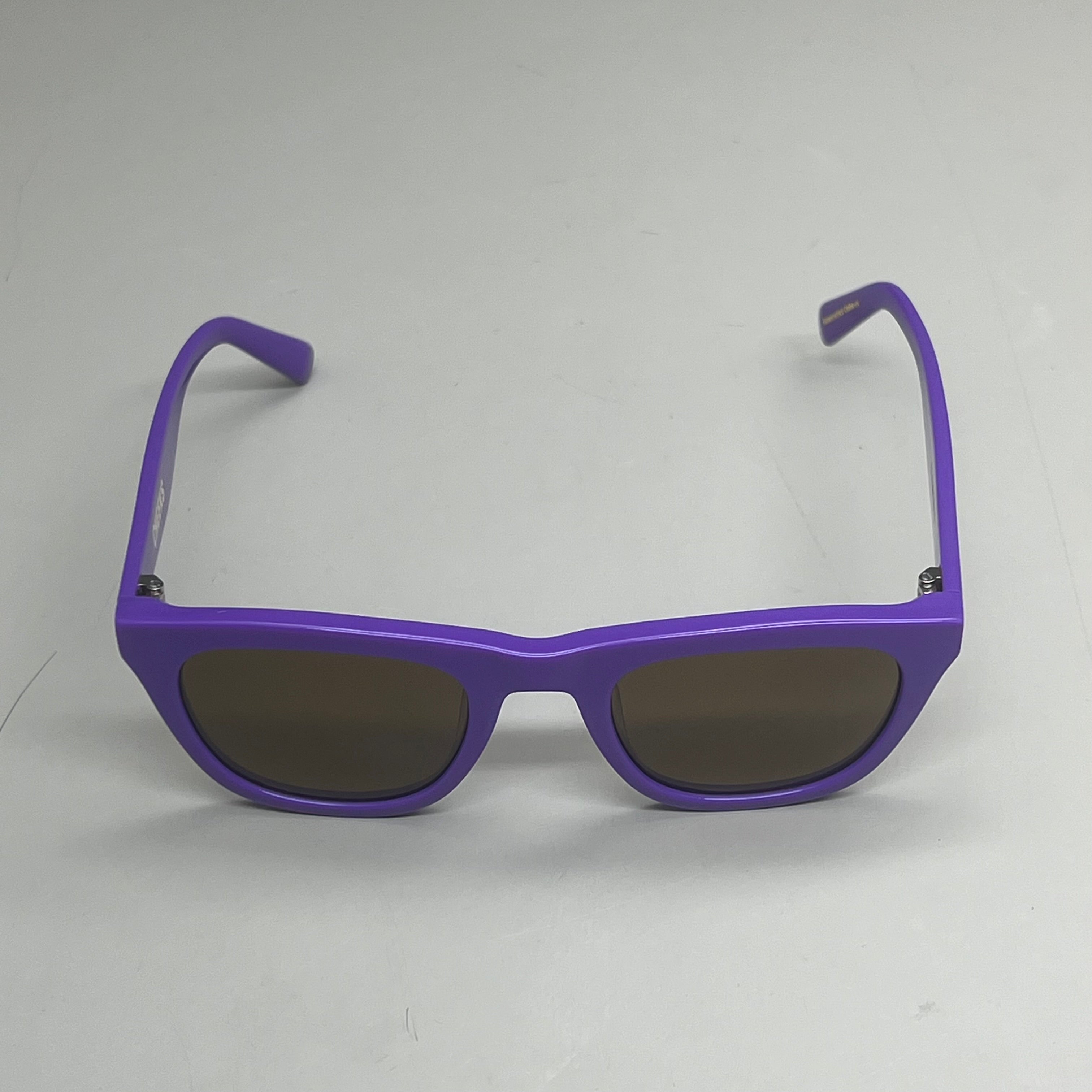 FRIDA MAE CHEEK Clemente Square Polarized Lens Sunglasses Purple SUN-SQUARE-PUR AS-IS