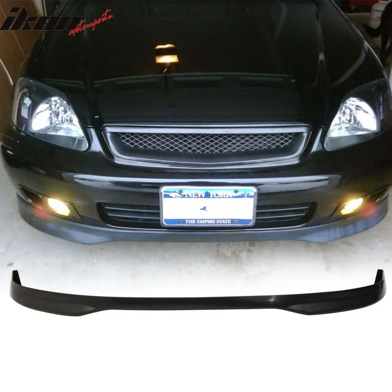 Fits Civic 99-00 T-R Front Bumper Lip Front Grille Sun Window Visor