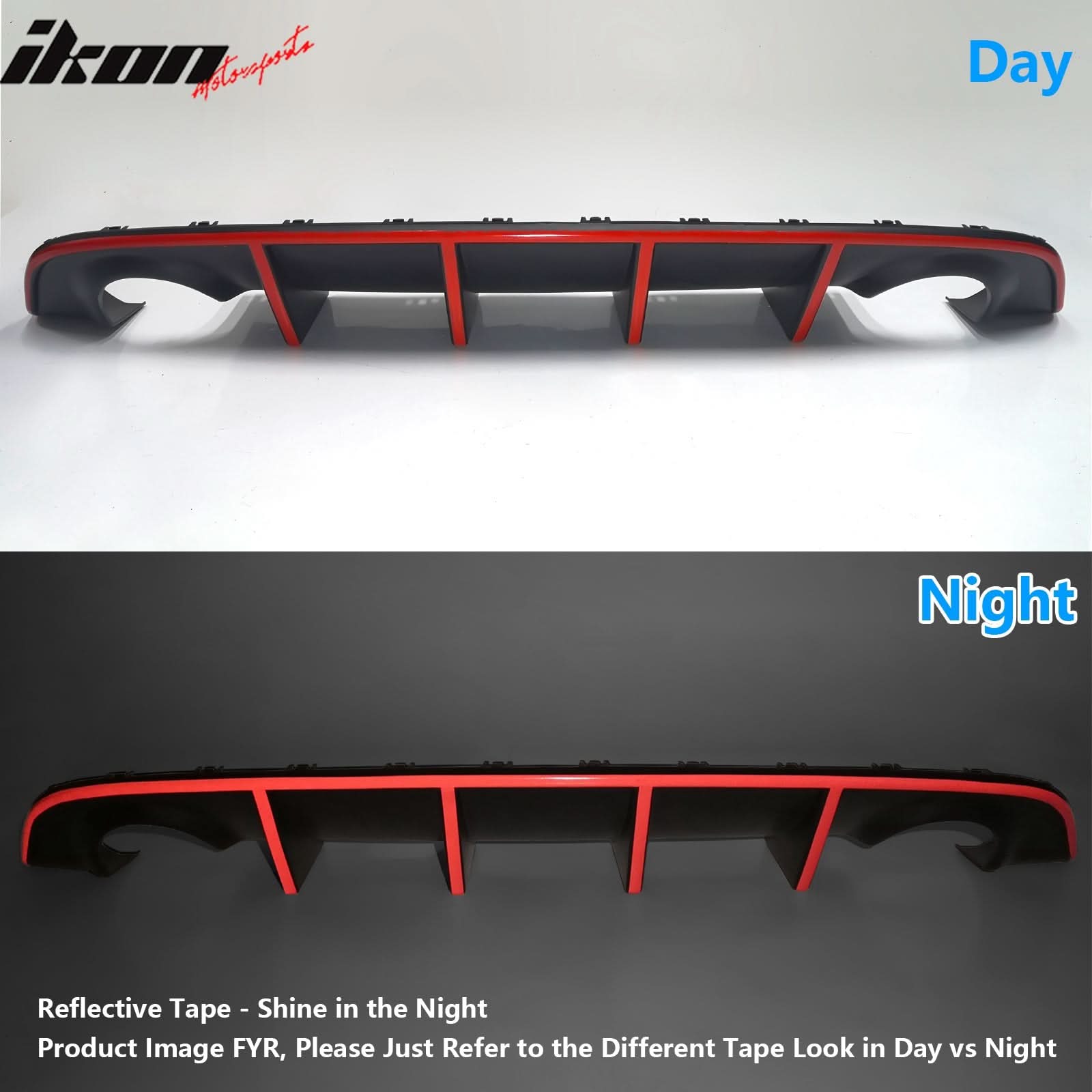 2015-2023 Dodge Charger SRT Rear Diffuser with Reflective Tape PP
