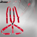 5 Point Red Go-kart UTV ATV Racing Harness Buckle Seat Belt Nylon