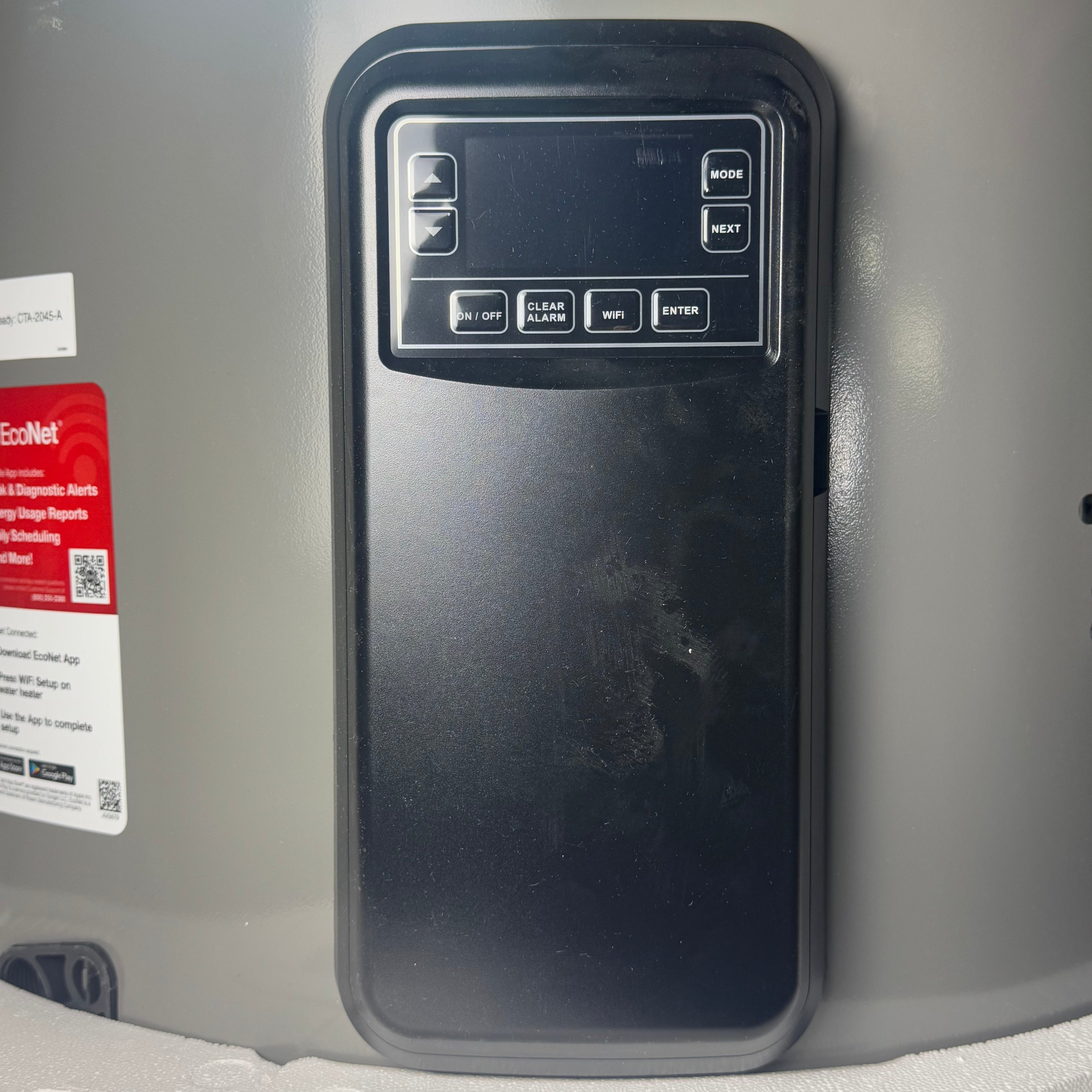 RHEEM Hybrid Electric Water Heater Sz 63” H x 24” D Grey HPLD65-1RH