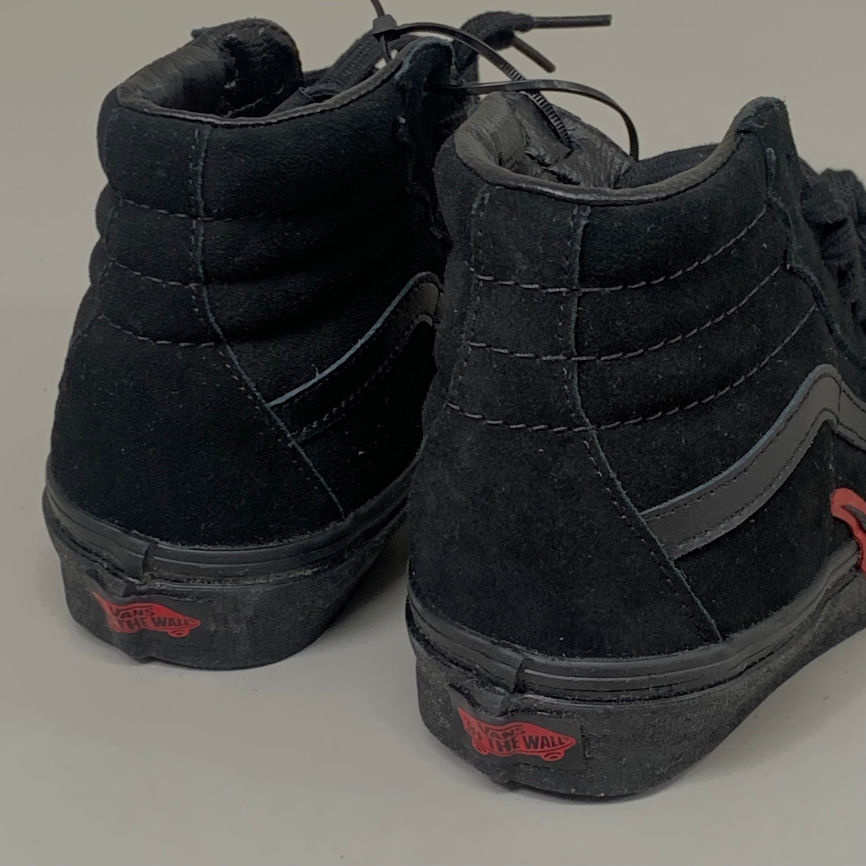 VANS Sk8-Hi Suede Outsole Flame Shoe Men's SZ 3.5 Women's SZ 5.5 Black/Red