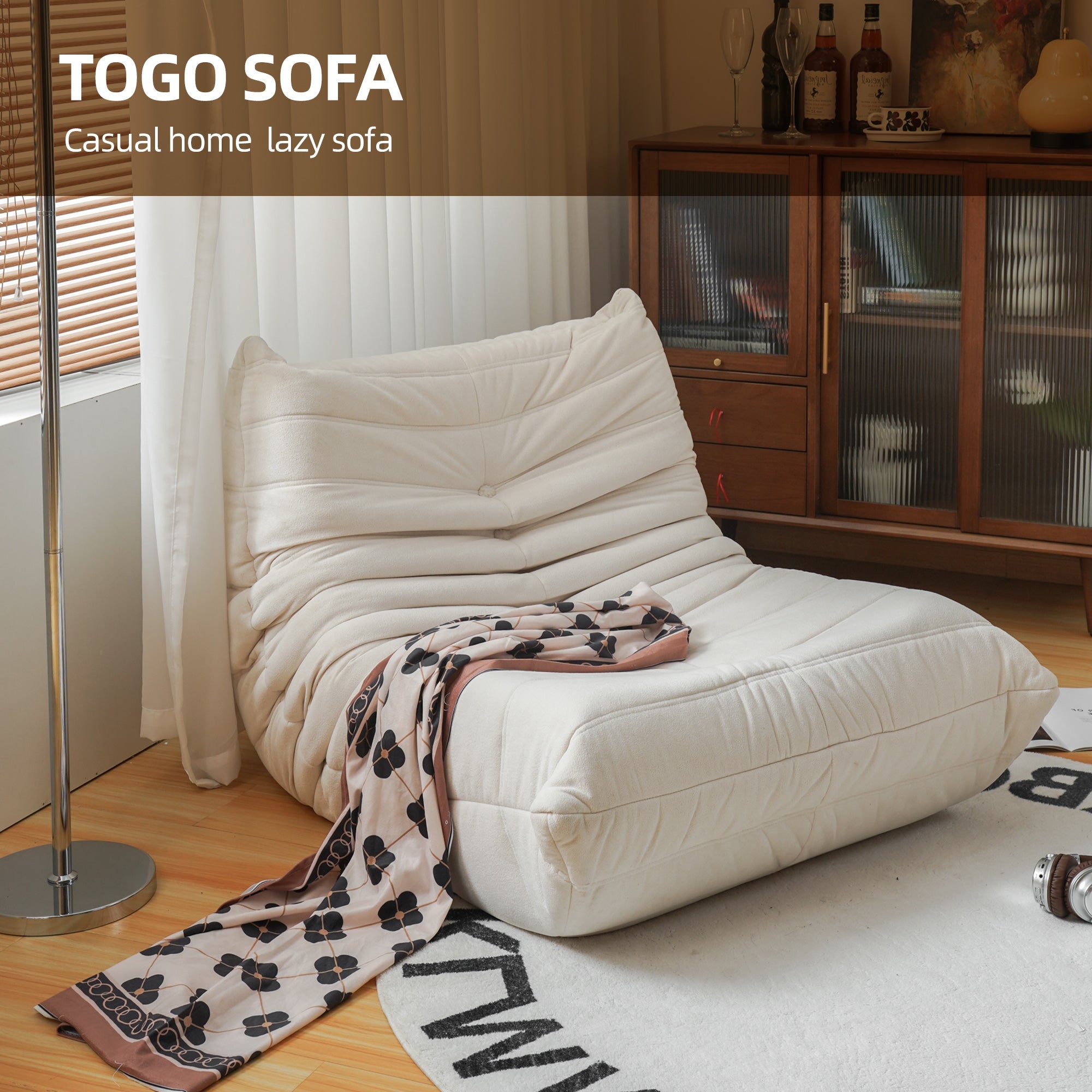 No Installation Bean Bag Chair Big Beanbag Chair Adults Bean Bag Lounger Foam Chair Living room or Gaming Venue Sofa in a box