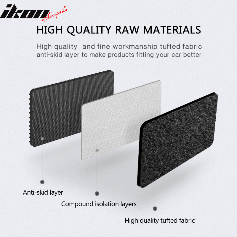 Car Floor Mat for 2003-2009 Hummer H2 Black Carpet 4PC Nylon