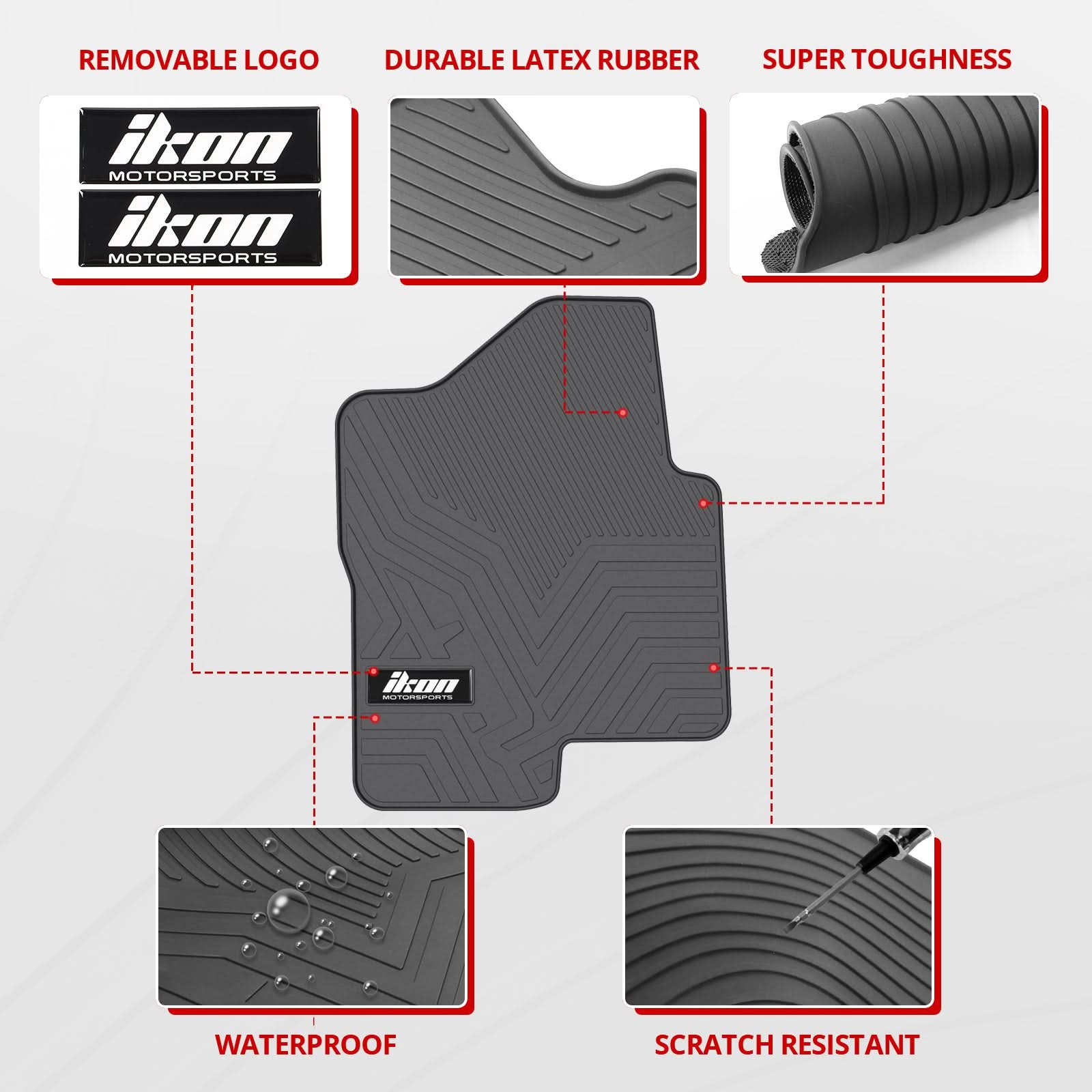 2007-2013 Chevy Silverado Latex Floor Mat All Weather Carpet 5PC