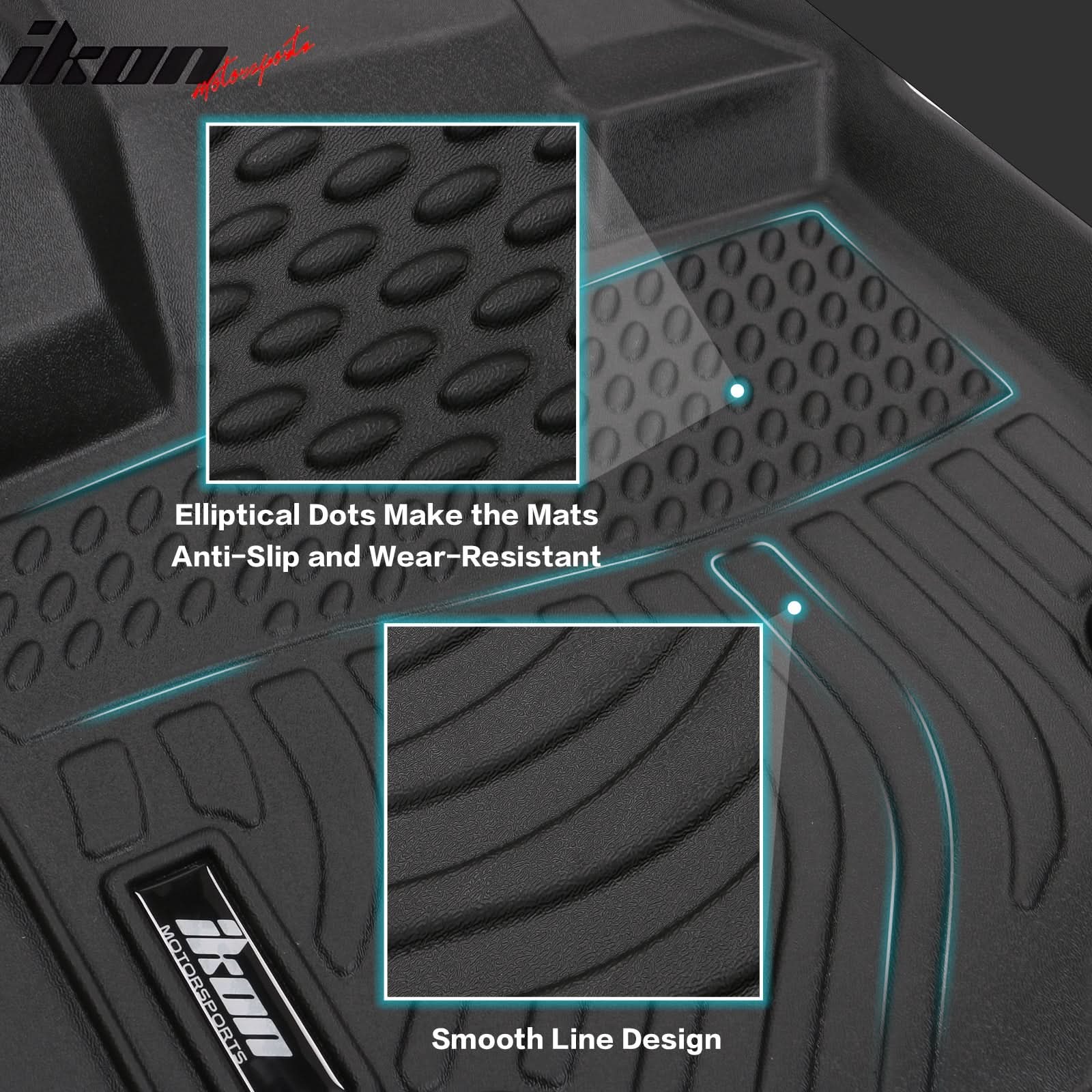 Car Floor Mat for 2022-2024 Tesla Model X 6 Seats All Weather 3D TPE