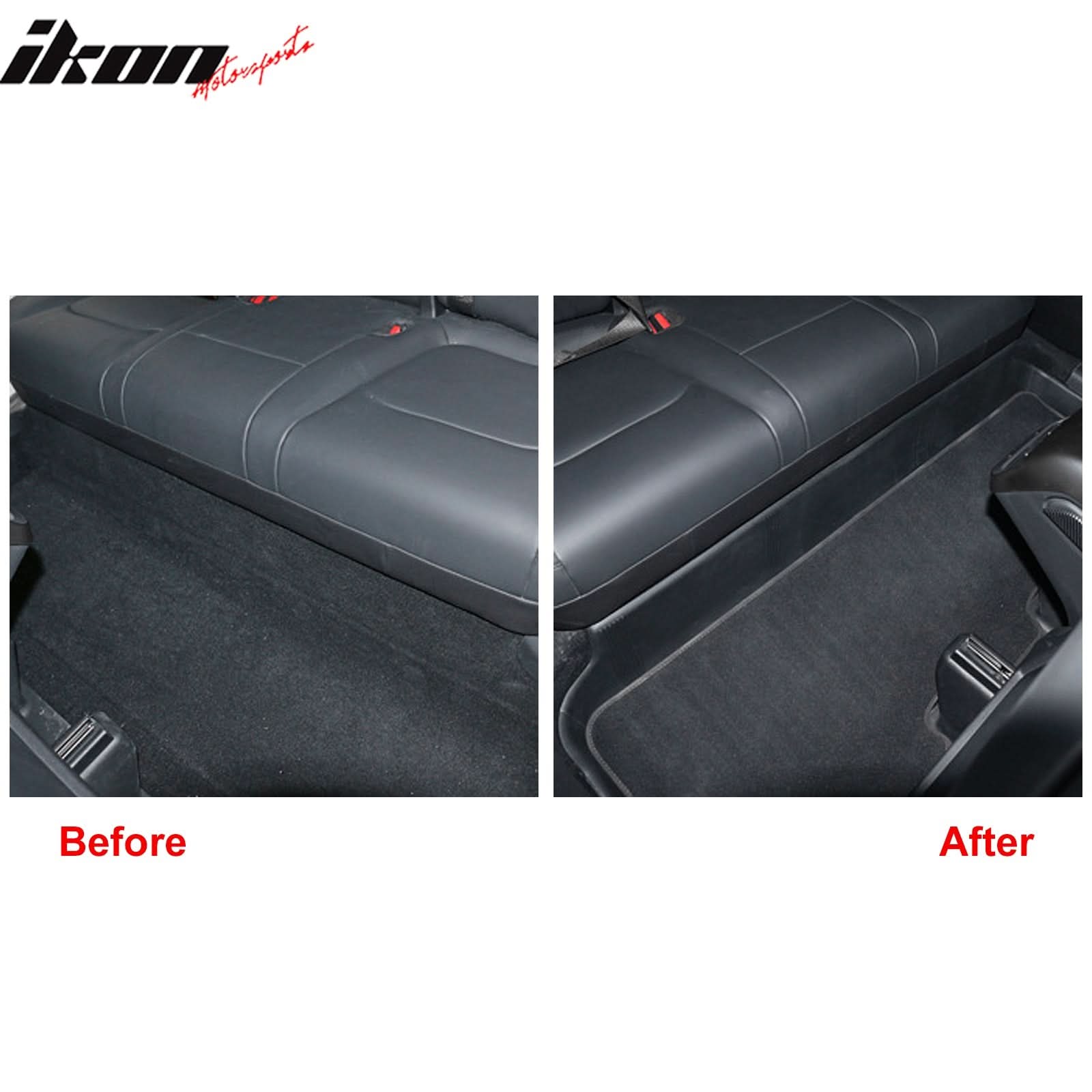Car Floor Mat for 2017-2023 Tesla Model 3 Black Rear Anti-kick TPE
