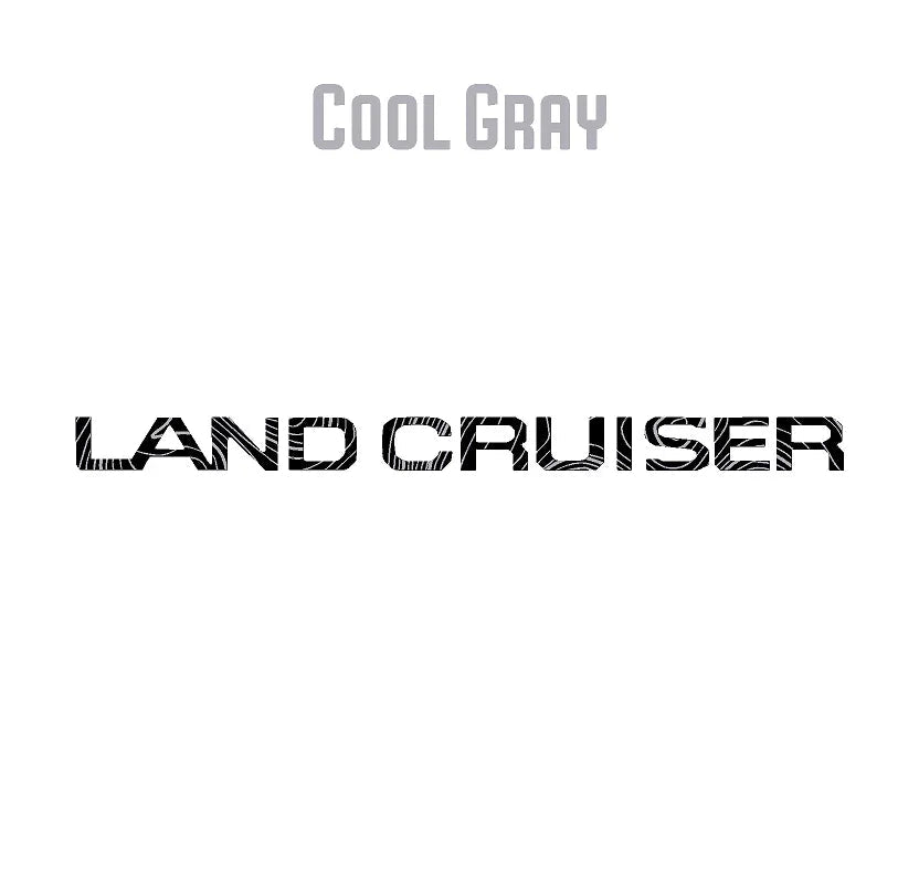 "Land Cruiser" Topographic Rear Tailgate Emblem Overlays - 2024+ Land Cruiser