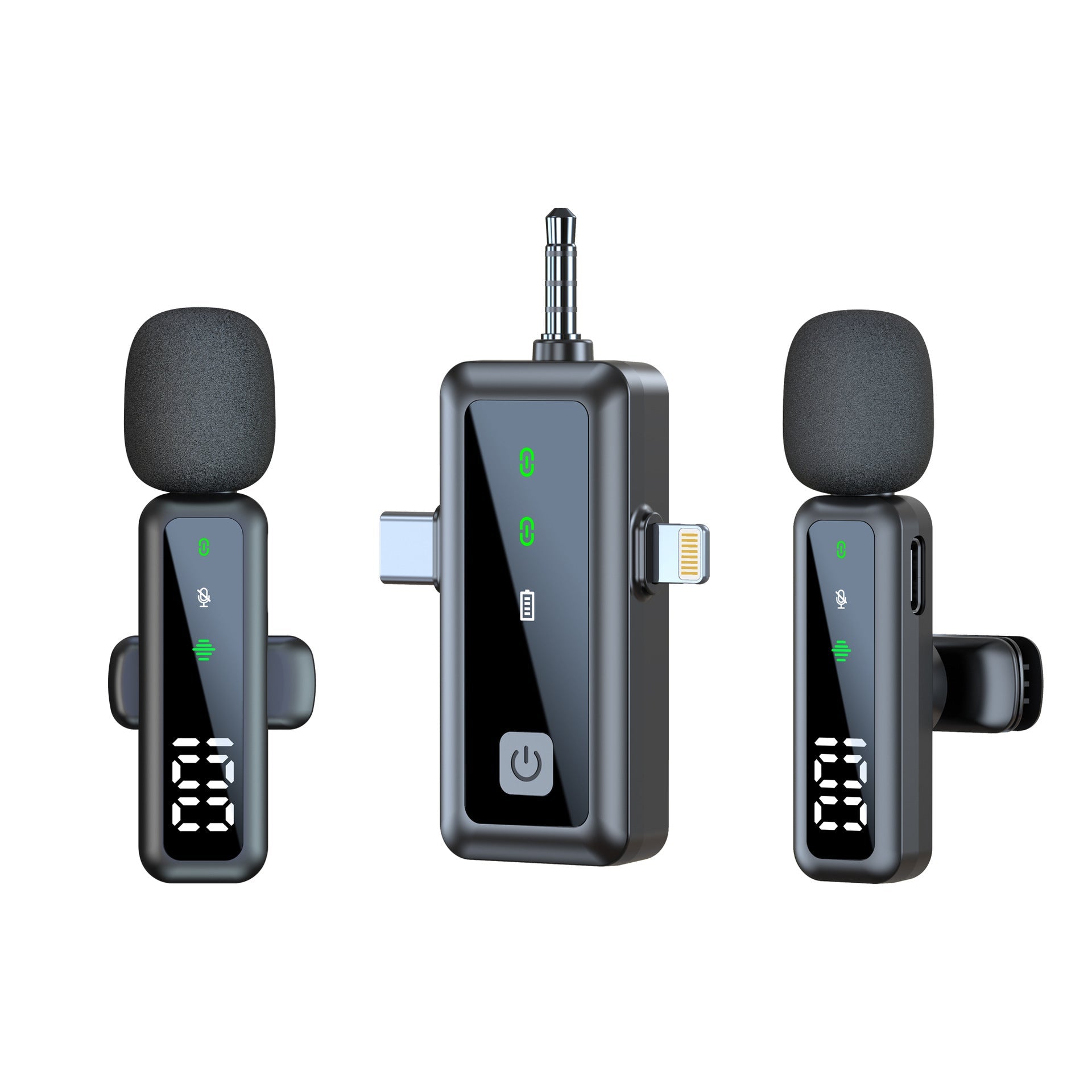 Wireless Lapel Microphone for Outdoor Computer Live Streaming Noise Reduction Universal Small Microphone