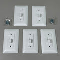 TITAN3 (5 PACK!) 1-Gang Toggle Cover-Up Wall Plate 5" x 3" White TPPCW-T-5
