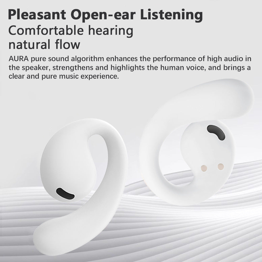 Frosted H8 Bluetooth Earphones with Ultra Long Battery Life OWS Non In Ear External Hanging Wireless Earphones