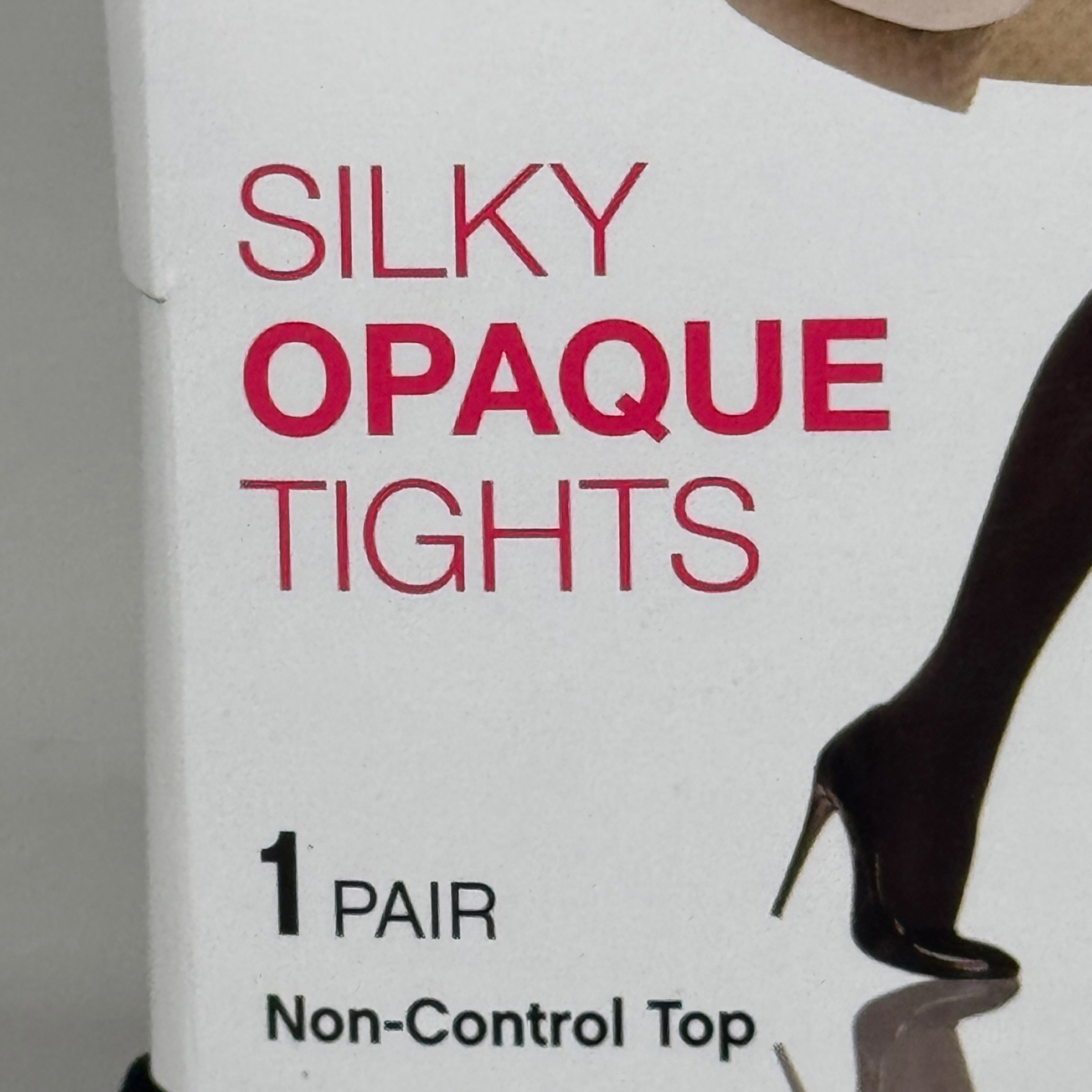 HANES (3 PACK) Style Silky Opaque Tights Non-Control Top Women's S/M Black 638850