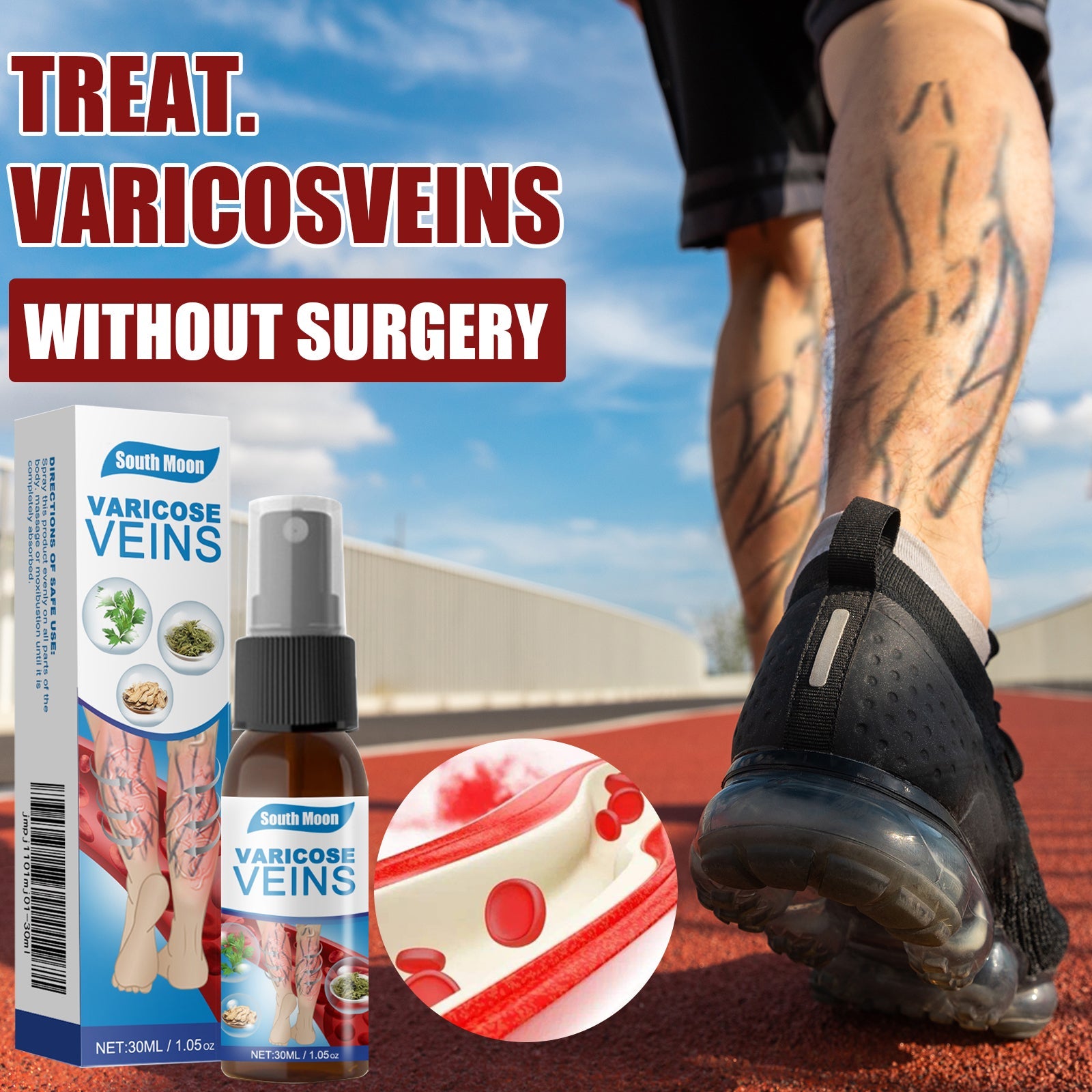 Leg Care Spray Gently Relieve Leg Discomfort, Blue Veins And Bumps Repair Daily Care