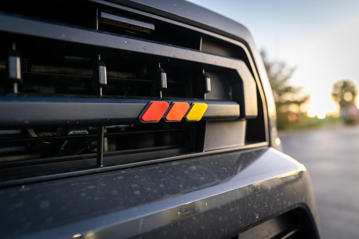 StickerFab Tri Color TRD Style Grille Emblem Version 2- 2024+ Tacoma / 2025+ 4Runner