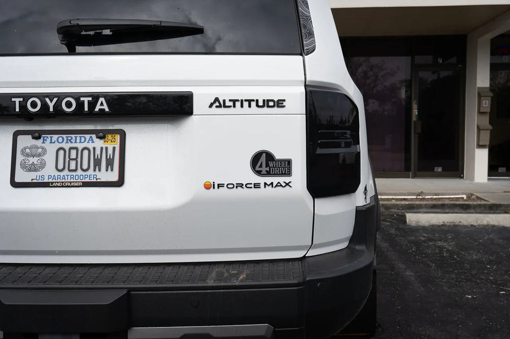 Retro 4 Wheel Drive Two Color Acrylic Emblem - 2024+ Land Cruiser / GX 550 / Tacoma / 2025+ 4Runner