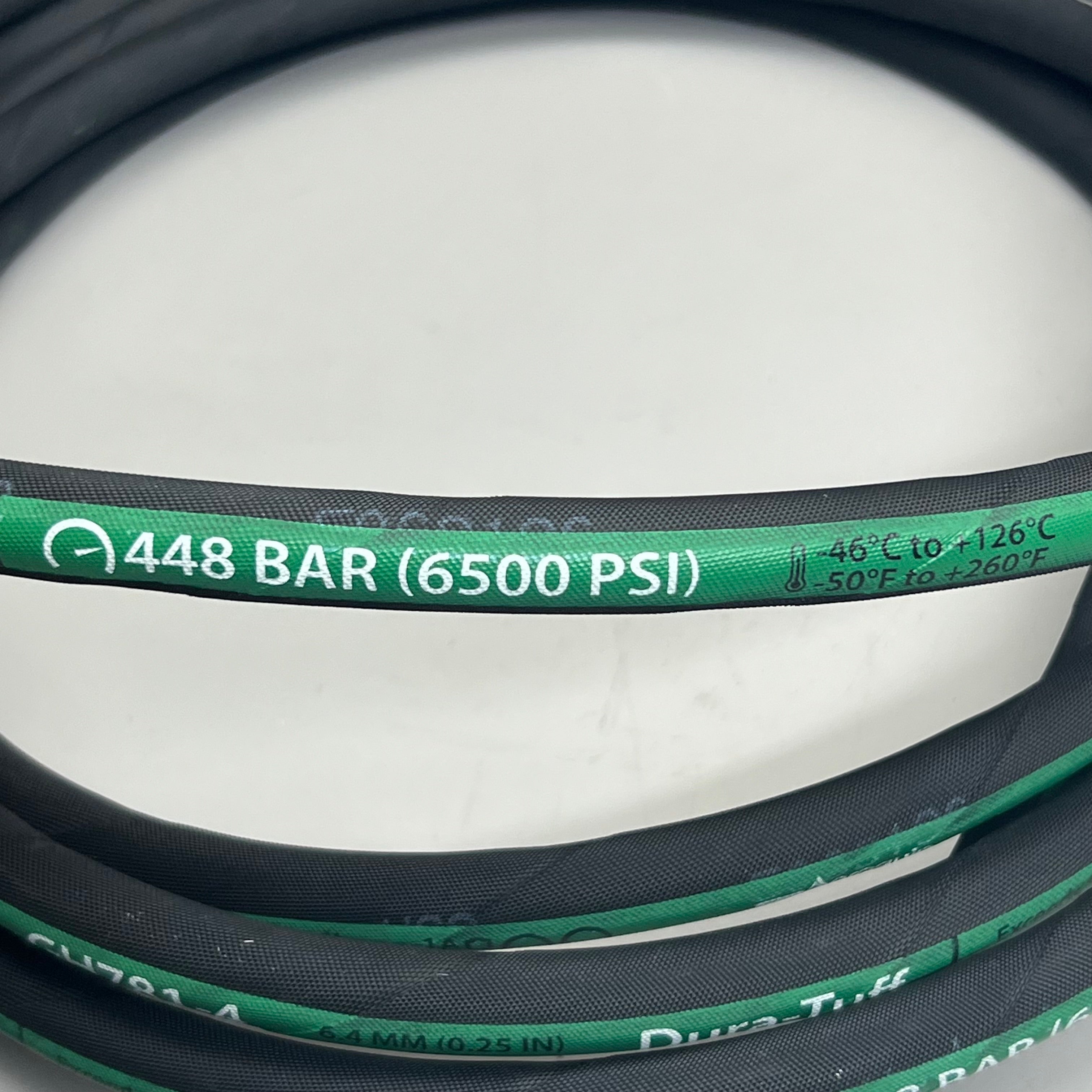 Heritage Plastics Hydraulic Hose (25 FEET) GH781-4 Dura-Tuff .25" 448 Bar 6500 PSI