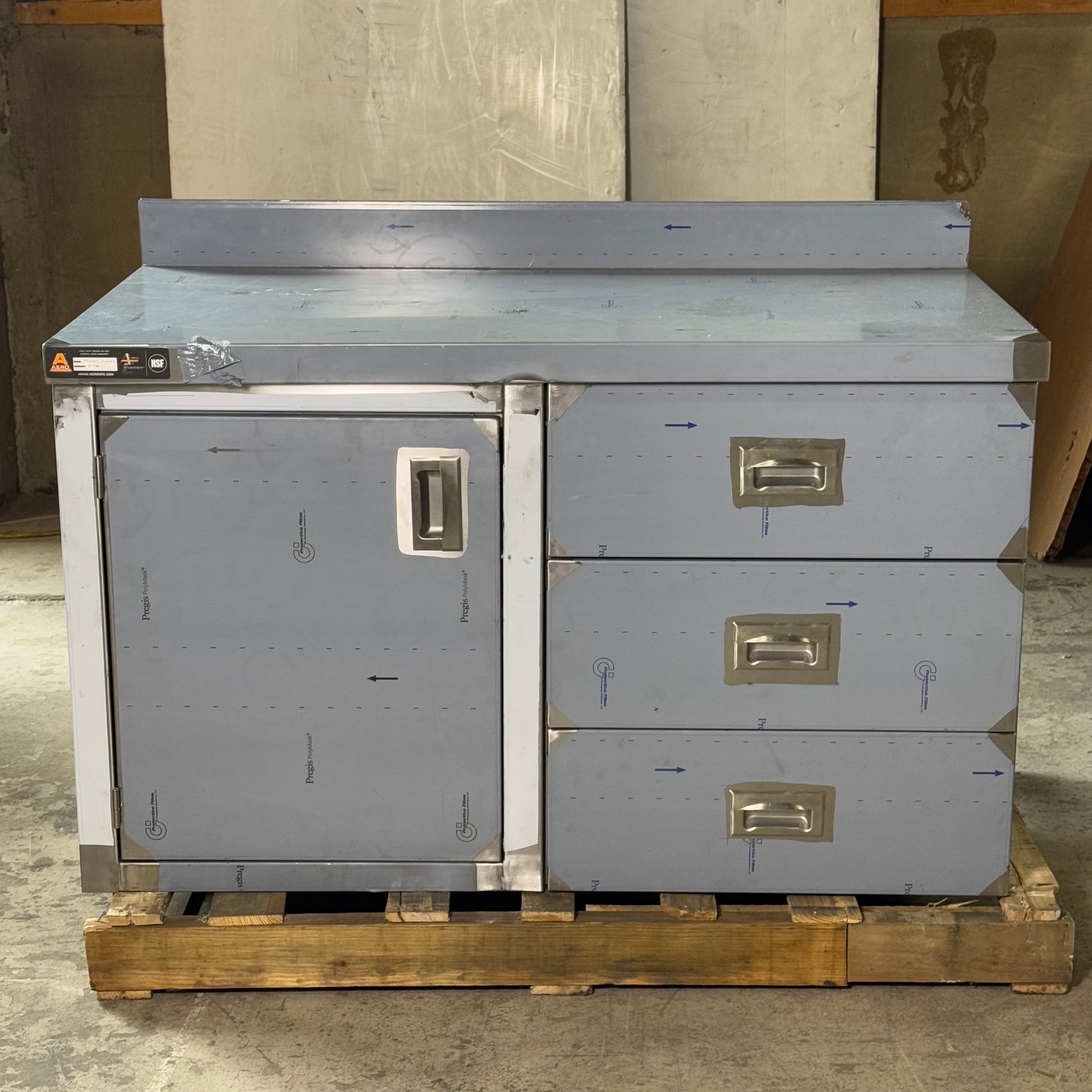 AERO Steel Cabinet Sz 48” L x2 4” W x 29” H 3TSB0HD 2448TD Minor Damage