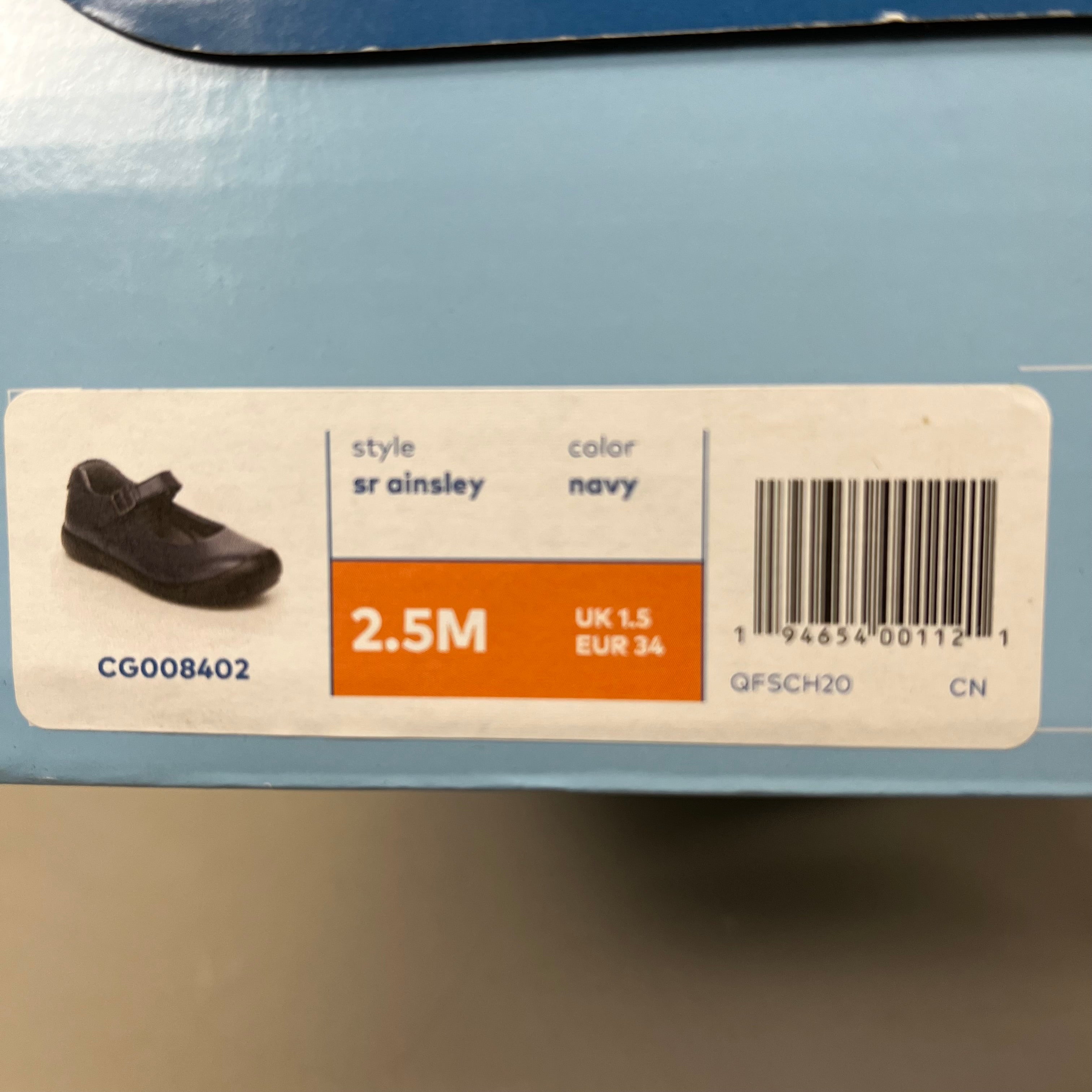 STRIDE RITE SR Ainsley Chidrens Dress Shoes Sz 2.5M Navy CGOO8402