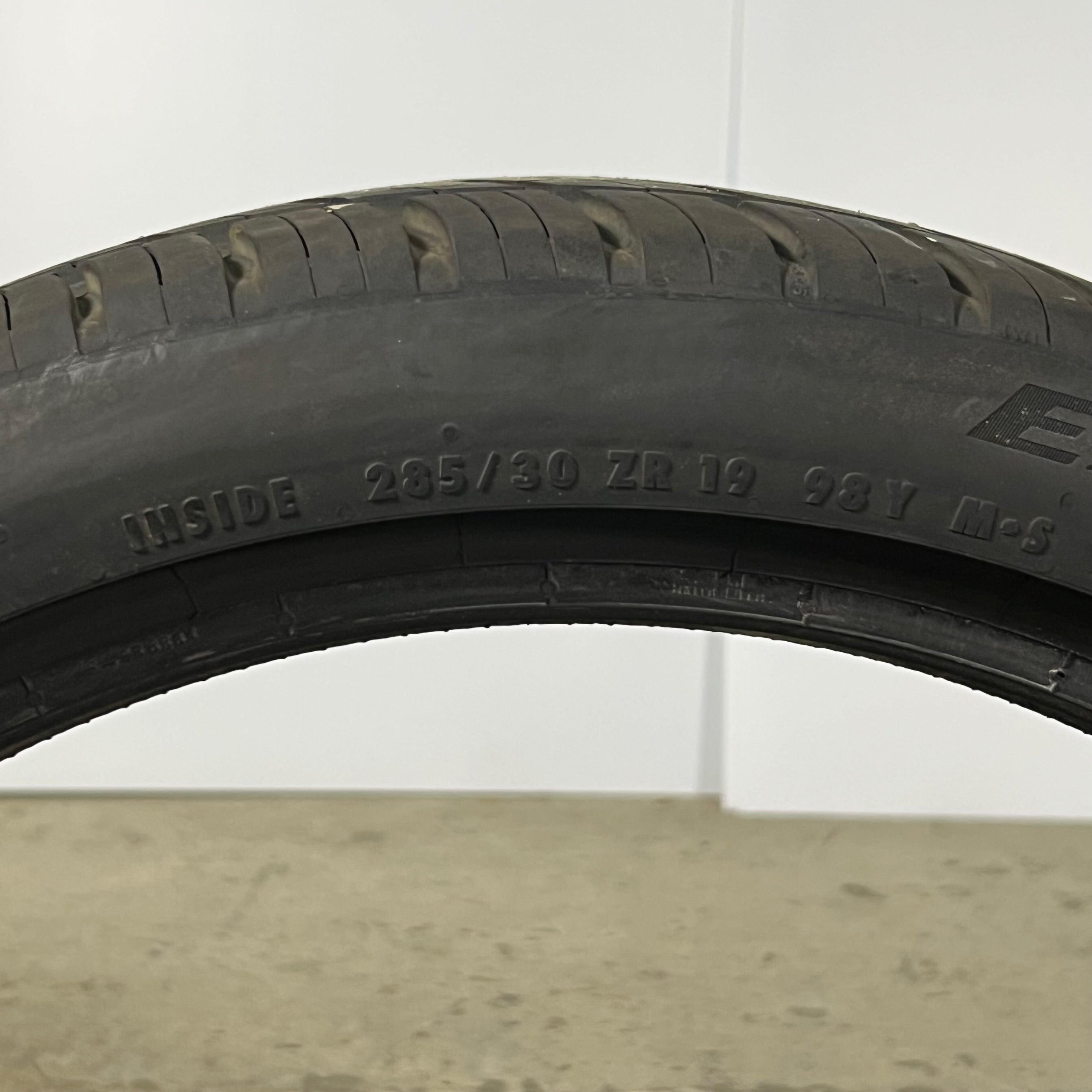 CONTINENTAL SportPlus Tire Sz 285/30ZR19 98Y XL (Used)